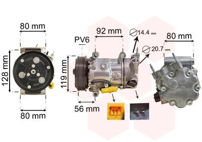 0900K255 VAN Wezel Компрессор хладагента